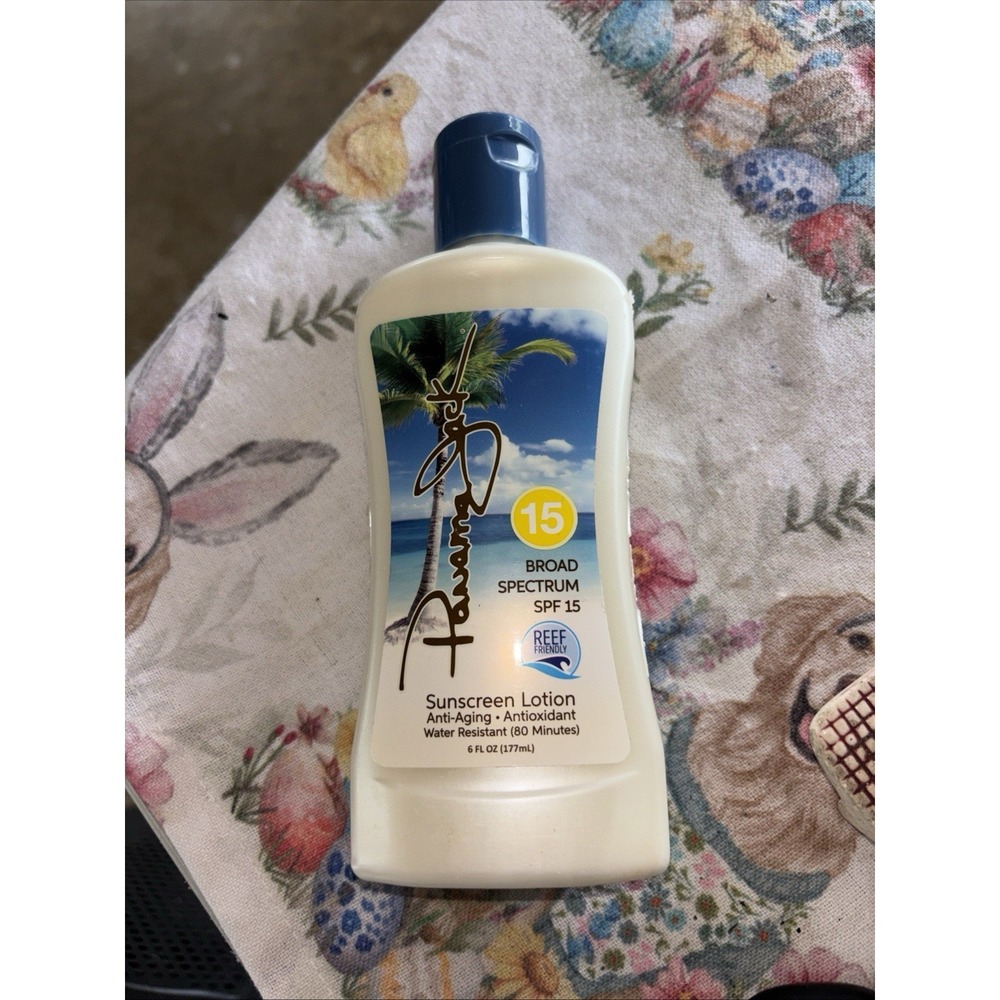 Panama Jack Sunscreen Lotion SPF 15 6 oz, Anti-AGING, 80 Minutes Protect Cruise